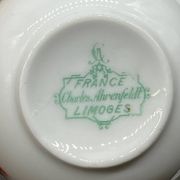 Antique Charles Ahrenfeldt porcelain service, flowers / floral / gilding