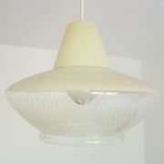 Vintage glass hanging lamp circa 1960