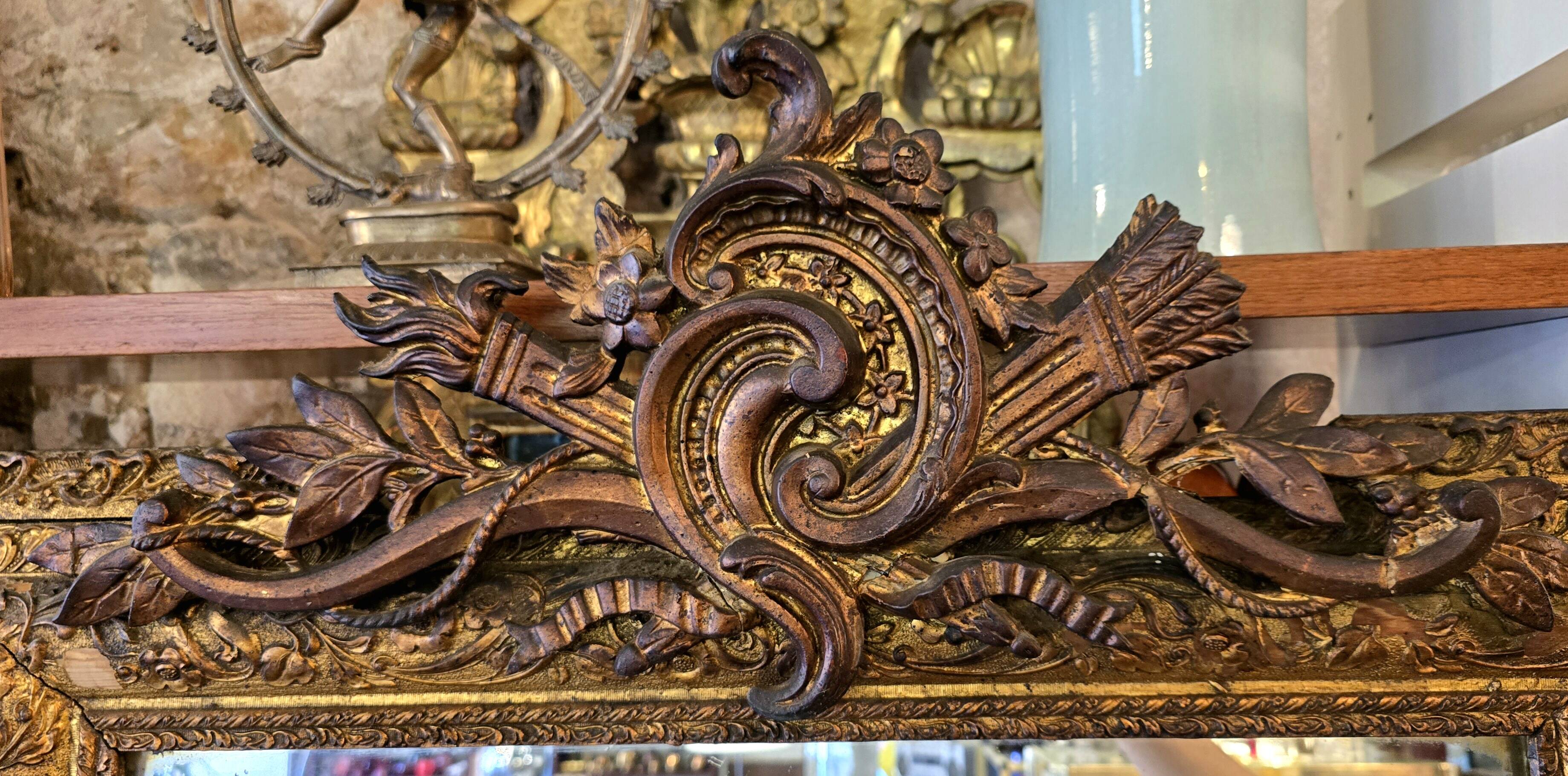 Large Napoleon III Mirror - 126 Cm