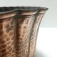 Round Embossed Copper Cachepot / Vase in the style of Egidio Casagrande