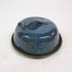 Blue ceramic butter dish, France 1960's