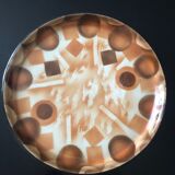 Plat en faience art deco ditmar urbach