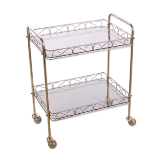 French trolley made of brass with glass