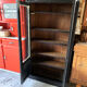 Old black wood showcase