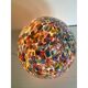 Lampe de table en verre de style oeuf de Murano multicolore floral contemporain, lot de 2 ou une paire de lustres