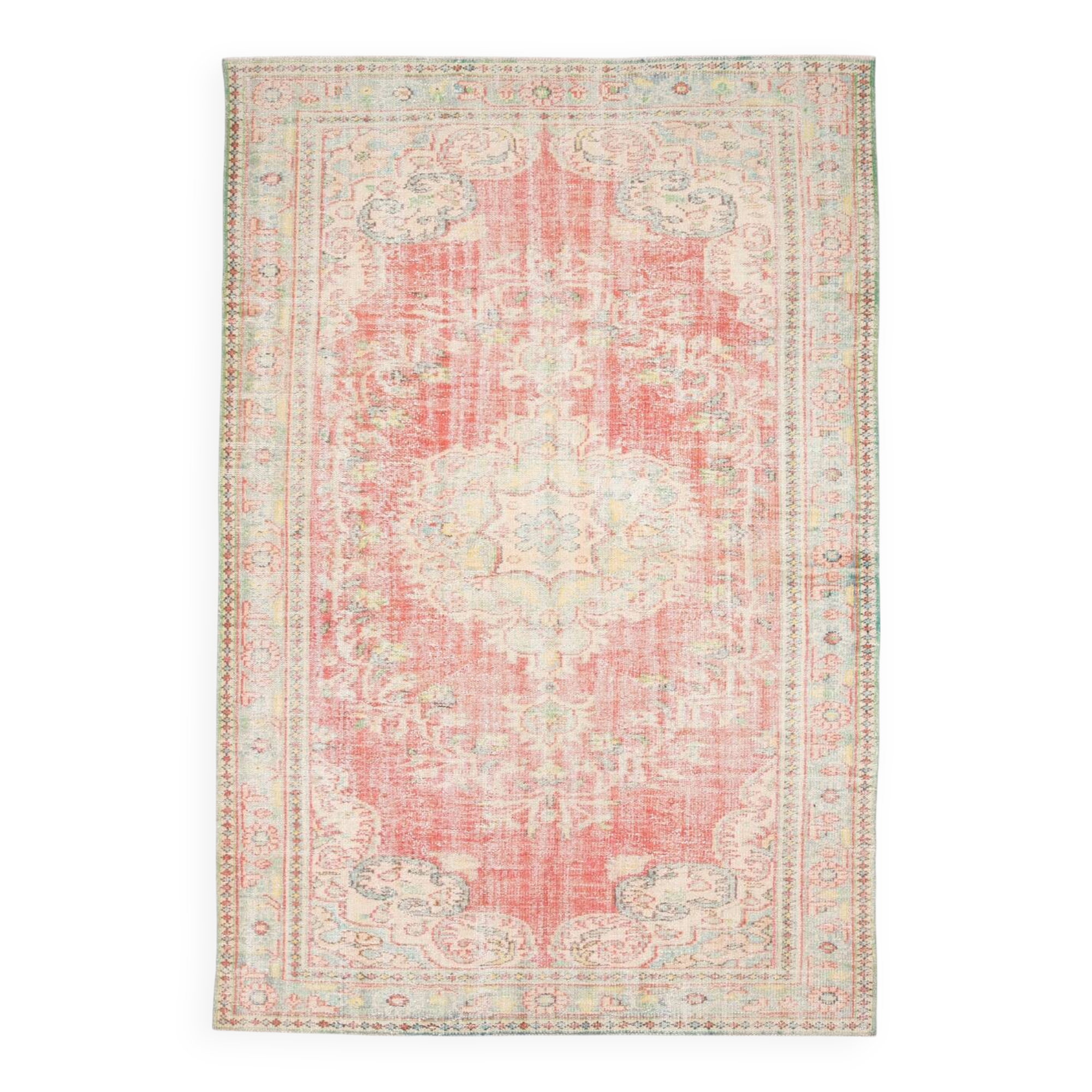 Tapis vintage 190x290cm, fait main en Turquie, pour salon