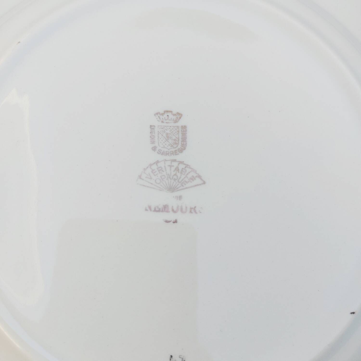 Digoin Sarreguemines Nemours flat plates