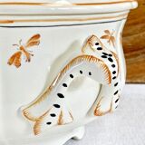 Old Longchamp vegetable soup tureen with Moustiers Olérys decor