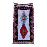 Tapis Marocain Boucherouite coloré - 121 x 235 cm