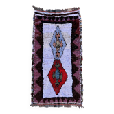 Colorful Boucherouite Moroccan rug - 121 x 235 cm