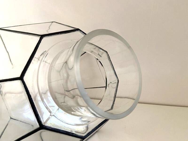 Glass Shade Globe Vintage Ceiling Lamp Glashütte Limbourg Germany