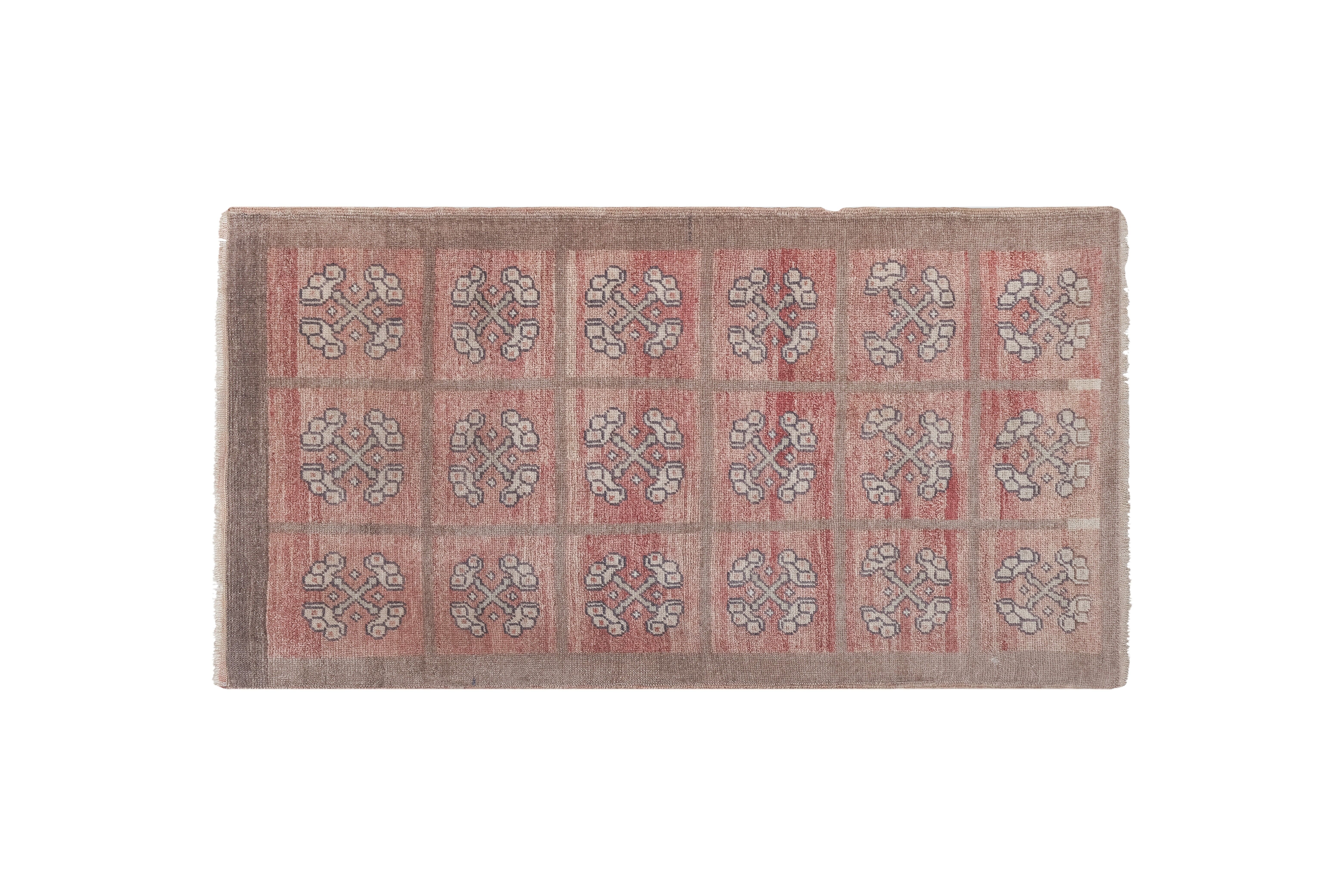 Vintage Turkish rug from Oushak, hand-woven 92x168 cm