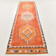 3x11 Peach Orange Handmade Wool Runner Rug, 95x337Cm