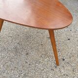 Triangular coffee table wood multipli