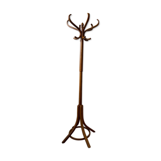 Light wooden parrot coat holder 6 patères