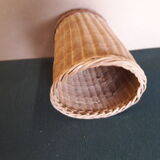 Wicker waste paper basket