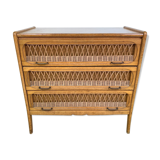 Vintage Wicker chest of drawers