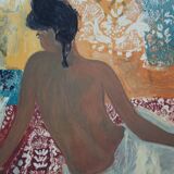 Nancy DELOUIS: Nude from behind, original signed lithograph