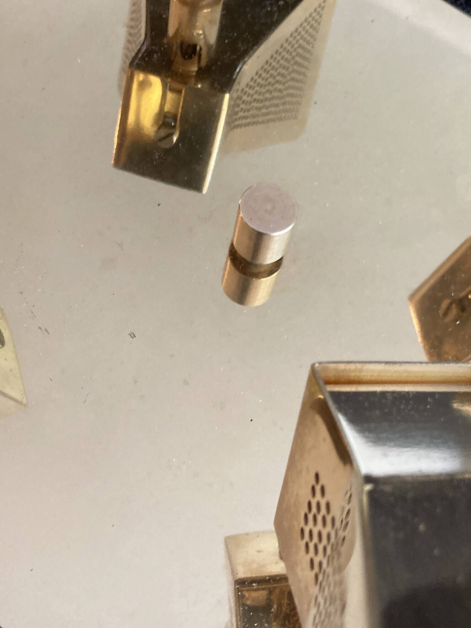 Vintage brass ceiling light OMI – Space Age design from the 1970s