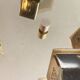 Vintage brass ceiling light OMI – Space Age design from the 1970s