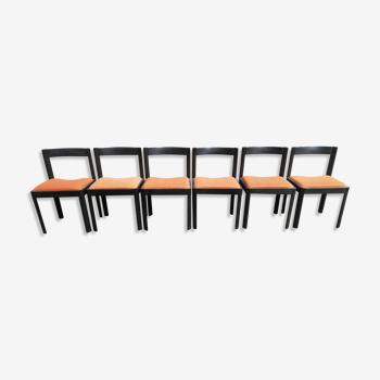 Chaises design graphique brutaliste 1970