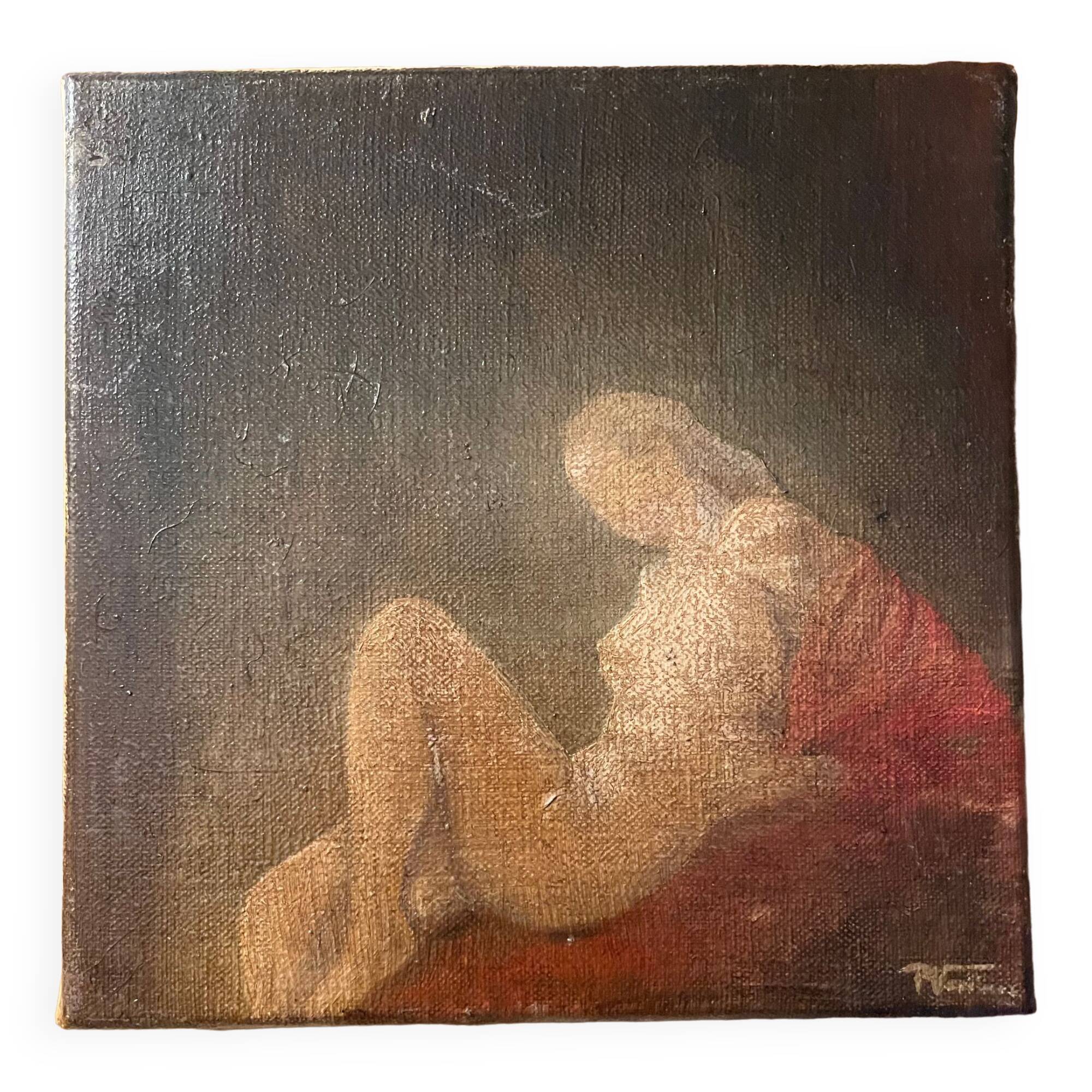 Oil on canvas female nude