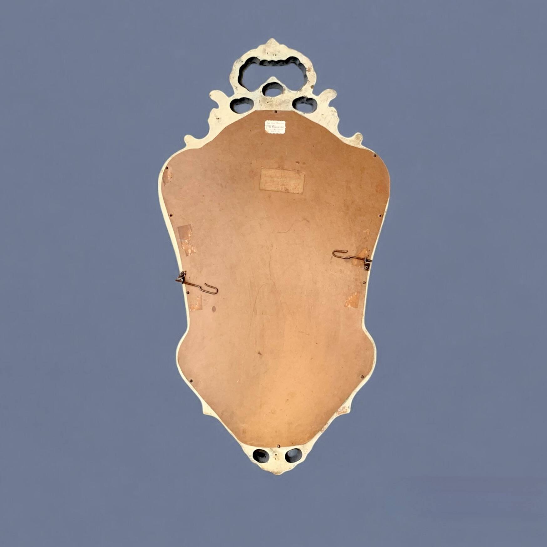 Antique carved gilded wooden mirror - 44 x 82 cm