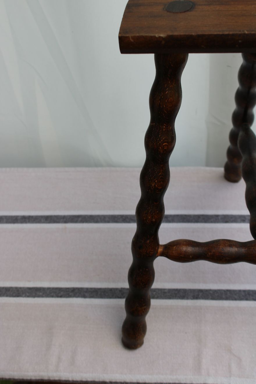 Wooden tripod stool