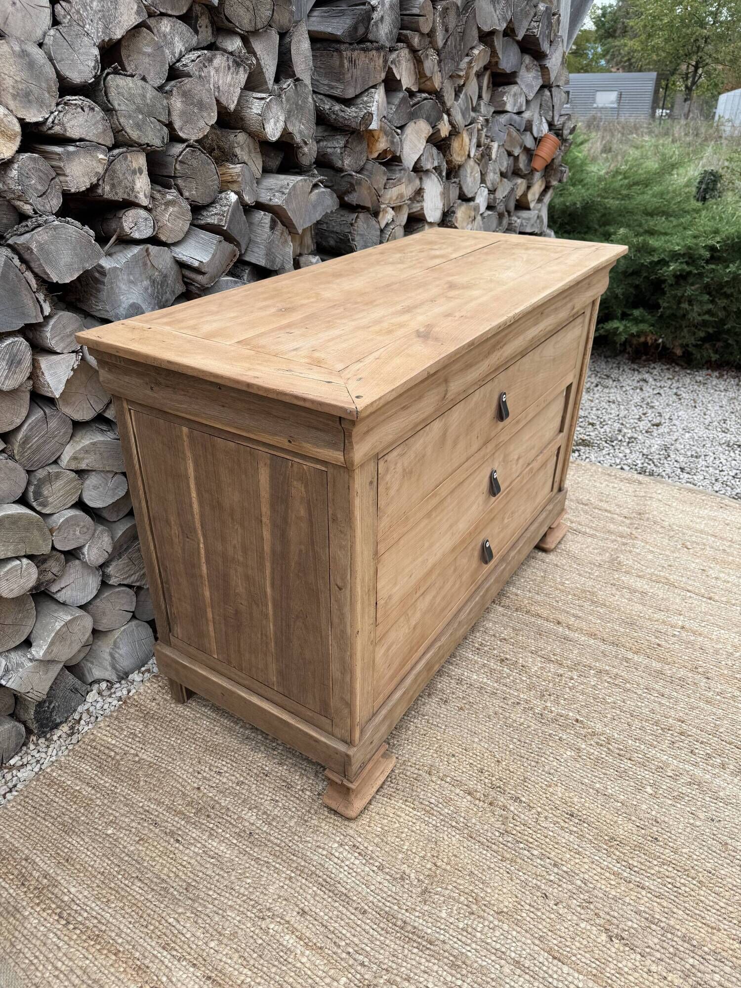 Renovated antique solid wood chest of drawers