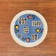 Assiette à gâteau en céramique allemande du milieu du siècle avec motifs floraux de Limburg, années 1960