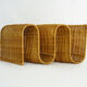 Magazine holder  in rattan wicker, wave shape 70s