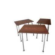 Table d'école industrielles vintage – acier et composite