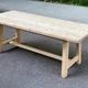 Large monastery farmhouse table stripped in raw wood, extendable from 200 to 300 cm.