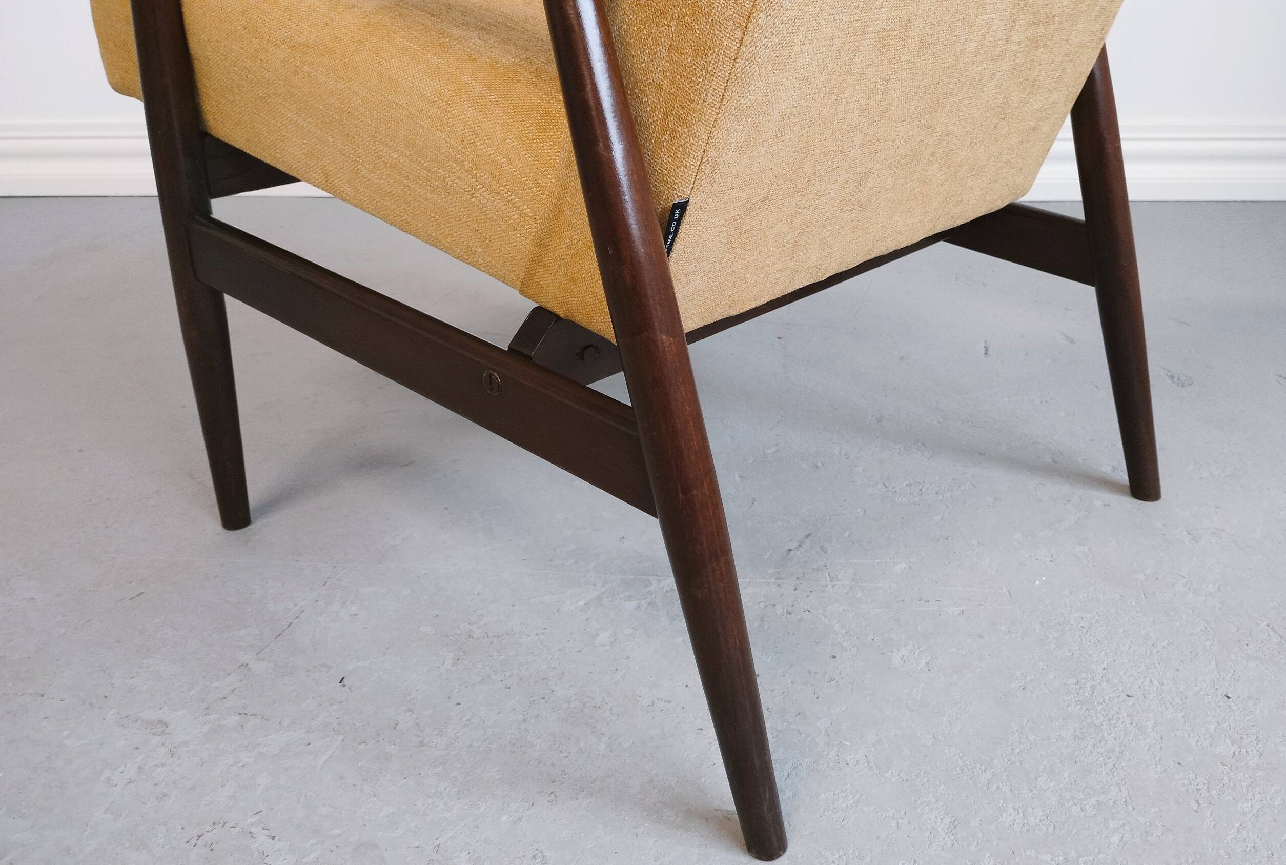 1960 Henryk Lis Mid Century Armchair in Yellow