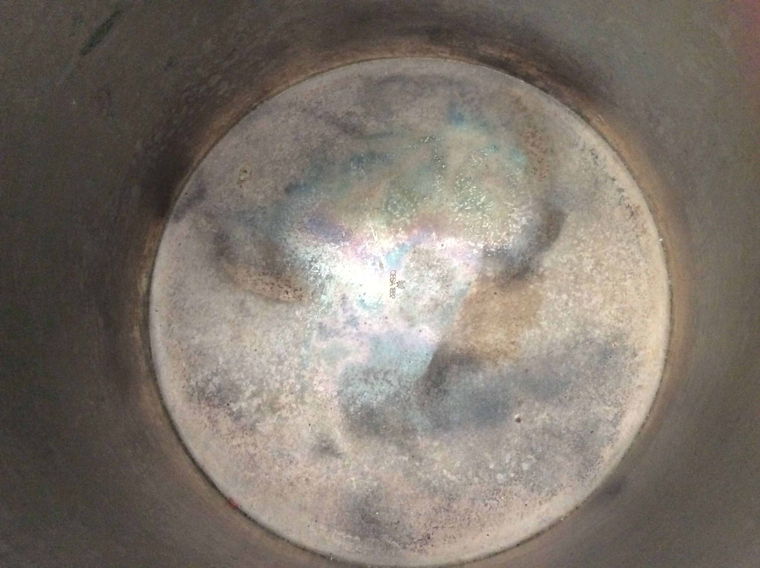 Silver metal champagne bucket cesa 1982