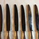 Art Deco silver metal knives