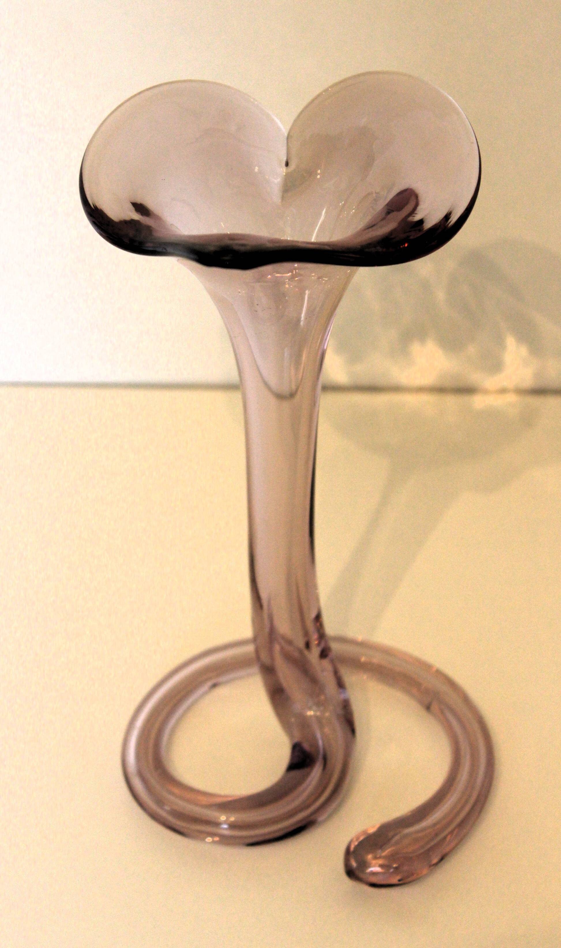Vase soliflore arum en verre soufflé