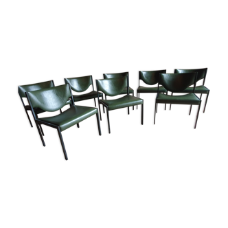 set of eight LUBKE armchairs