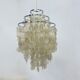 Mid-century mother of pearl Capiz shell Verner Panton style hanging lamp, 1970s
