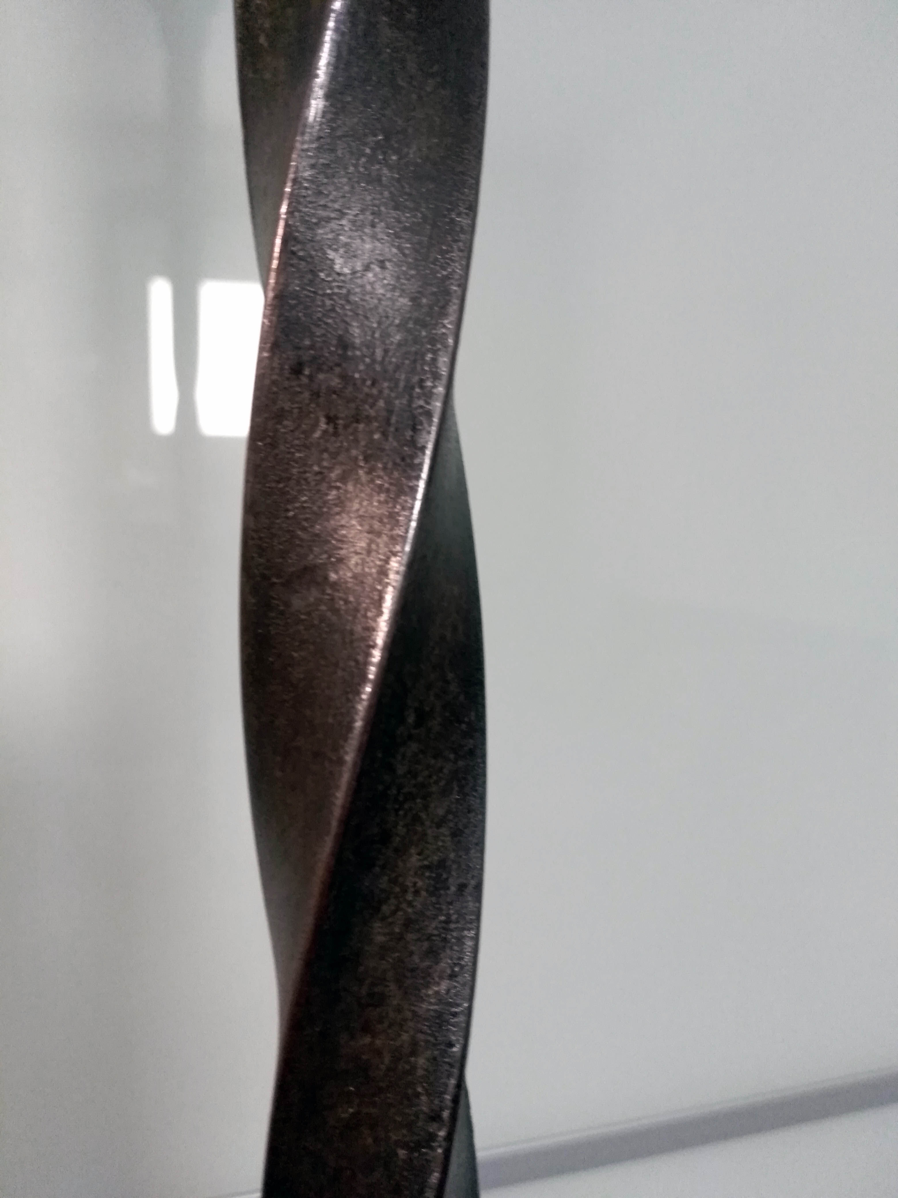 Wrought iron tripod floor lamp, 50s