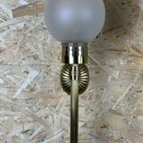 2x 6appliques murales en verre et laiton space age design