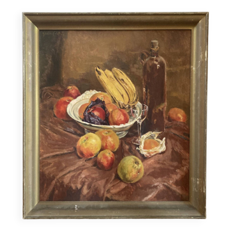 Nature morte Automnale Von der Elst, peinture année 54