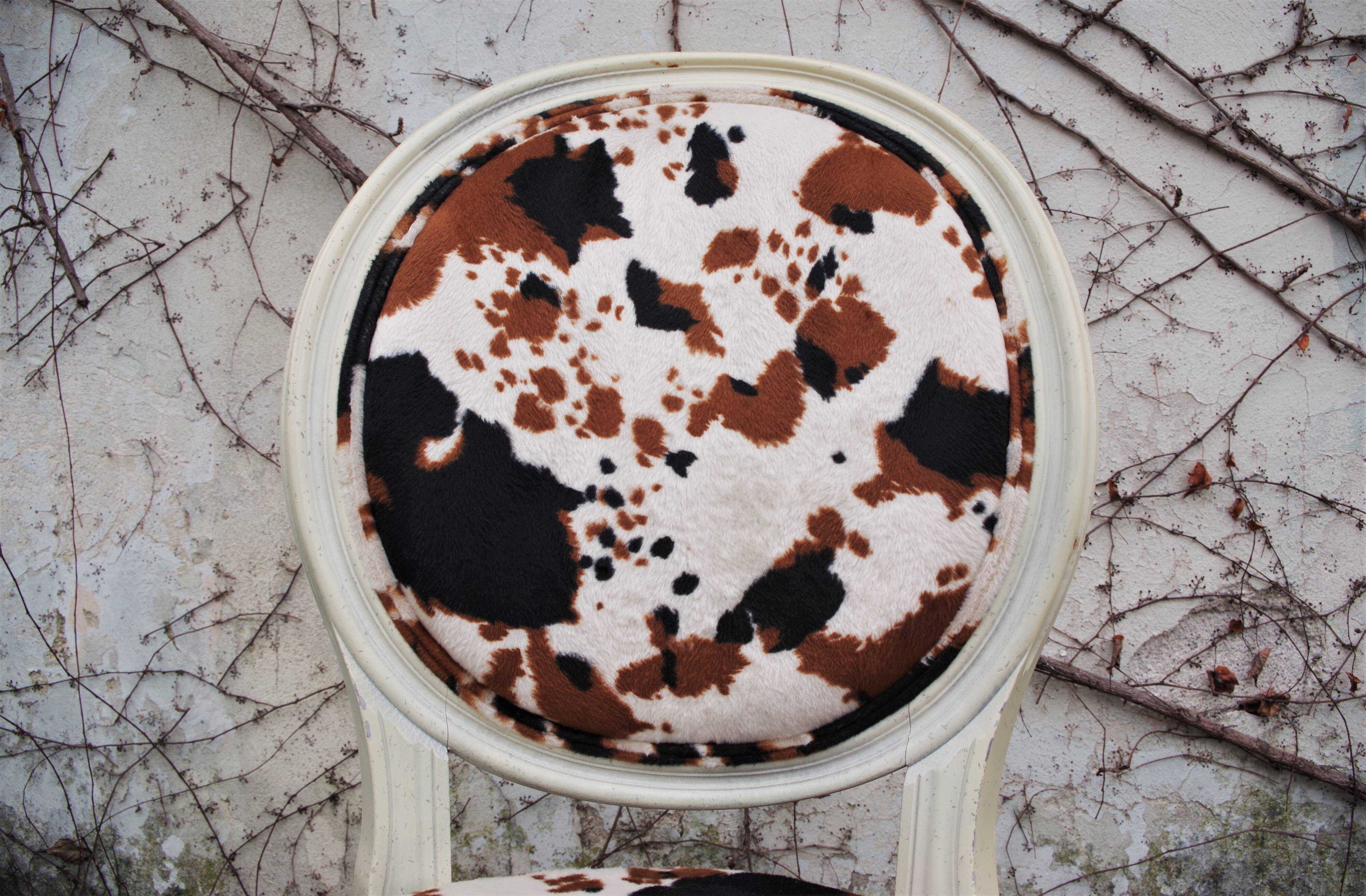 Baroque Style Wooden Dining Chairs, 1980