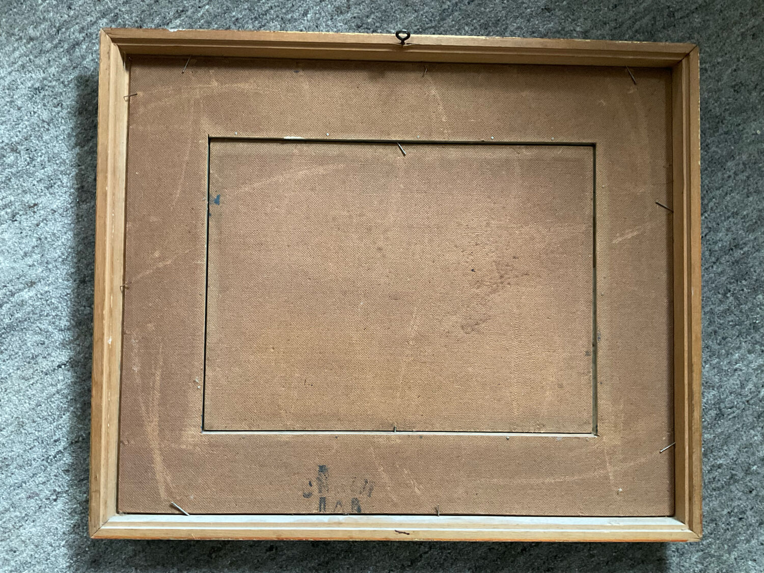 Tableau aquarelle signée avec cadre en bois doré