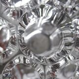 Glass globe flower holder, Reims, 19 holes, vintage 1950-1960