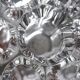 Glass globe flower holder, Reims, 19 holes, vintage 1950-1960