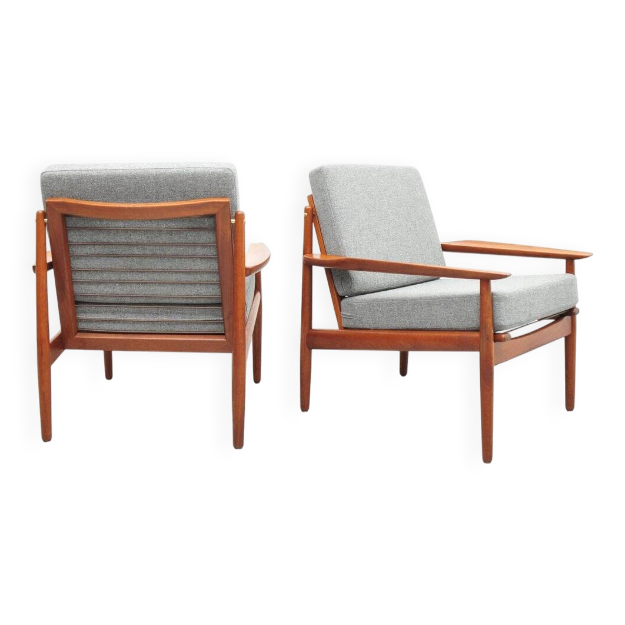 Vintage teak armchairs by Glostrup, 1950s
