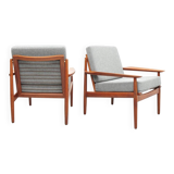 Vintage teak armchairs by Glostrup, 1950s