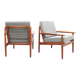 Vintage teak armchairs by Glostrup, 1950s