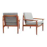Vintage teak armchairs by Glostrup, 1950s